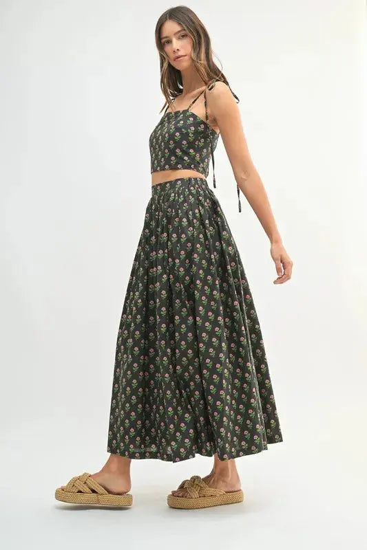 MABLE Floral Crop Top and Skirt Set  Style Ratio