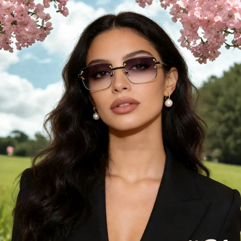 Rimless Gradient Tinted Sunglasses  Style Ratio