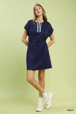Umgee Knit Zip Front Drawstring Dress  Style Ratio