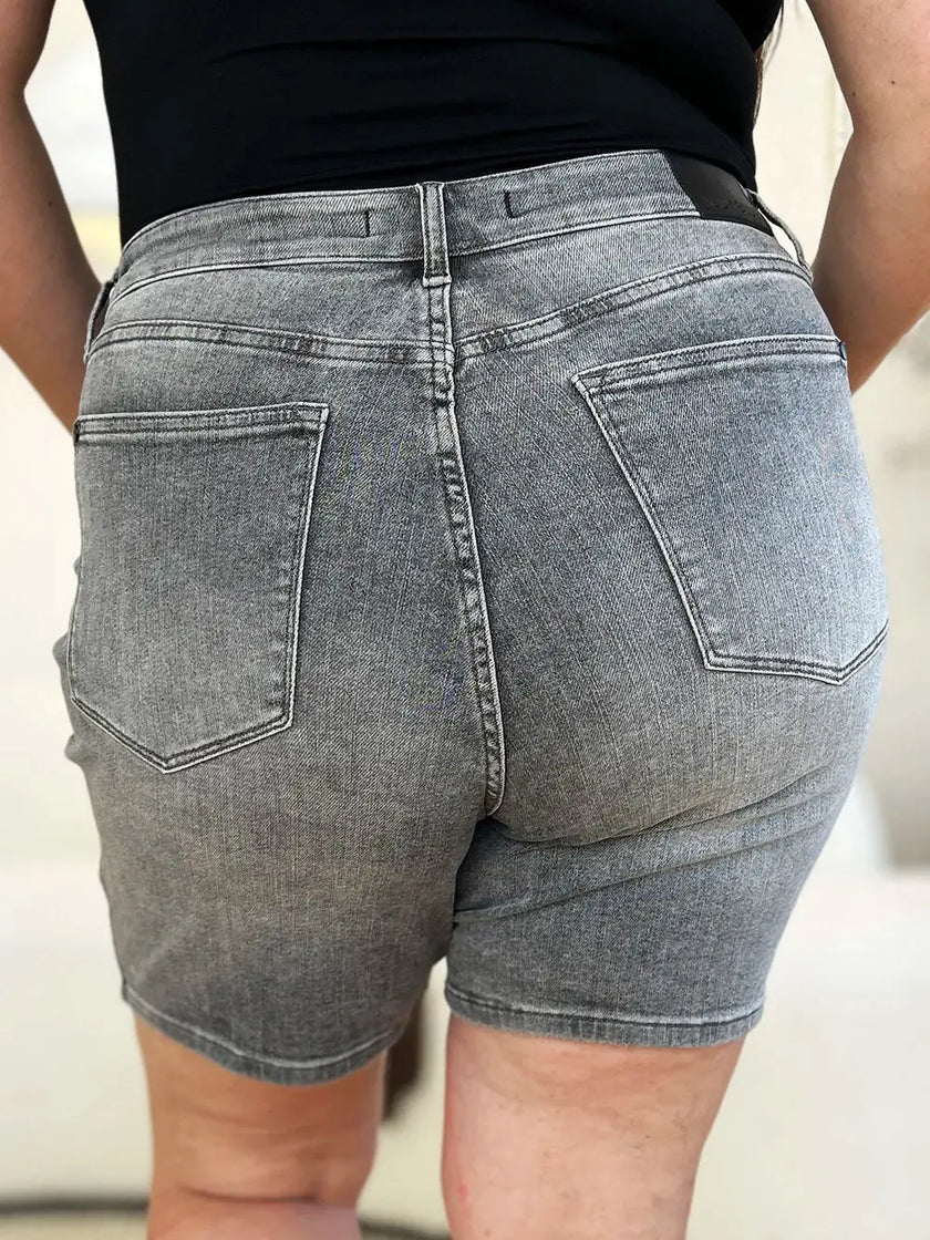 Judy Blue Full Size High Waist Washed Denim Shorts  Style Ratio