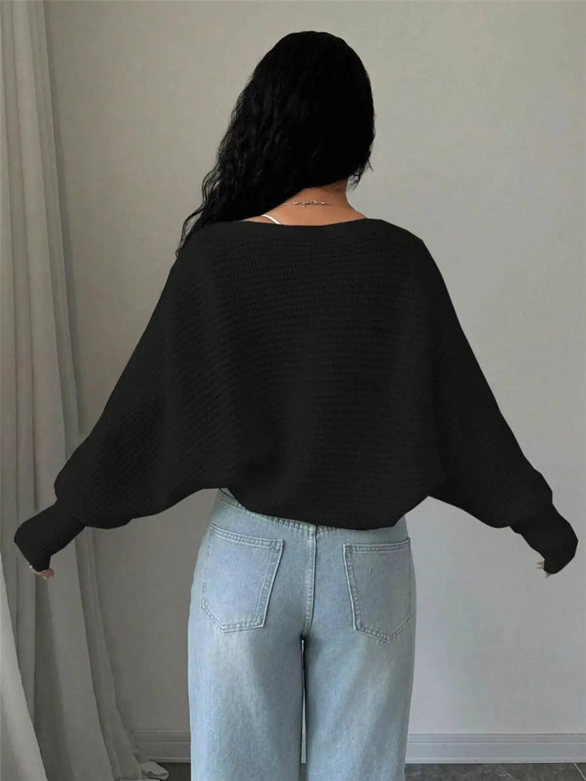 Cropped Knit Open Front Cardigan  Style Ratio