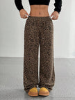 Full Size Leopard Print Wide Leg Pants Plus Size  Style Ratio