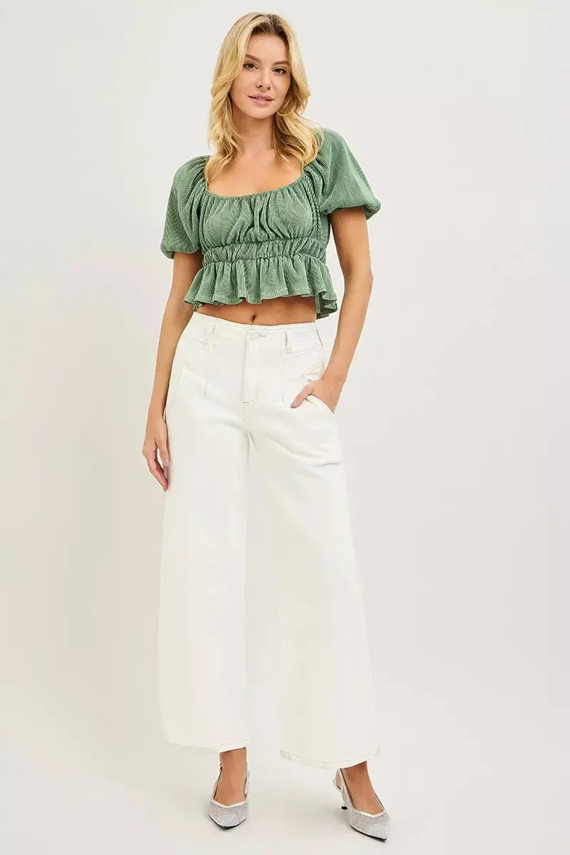 RISEN High Rise Ankle Wide Pants  Style Ratio