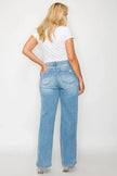 bytos Full Size Distressed High Rise Straight Jeans  Style Ratio