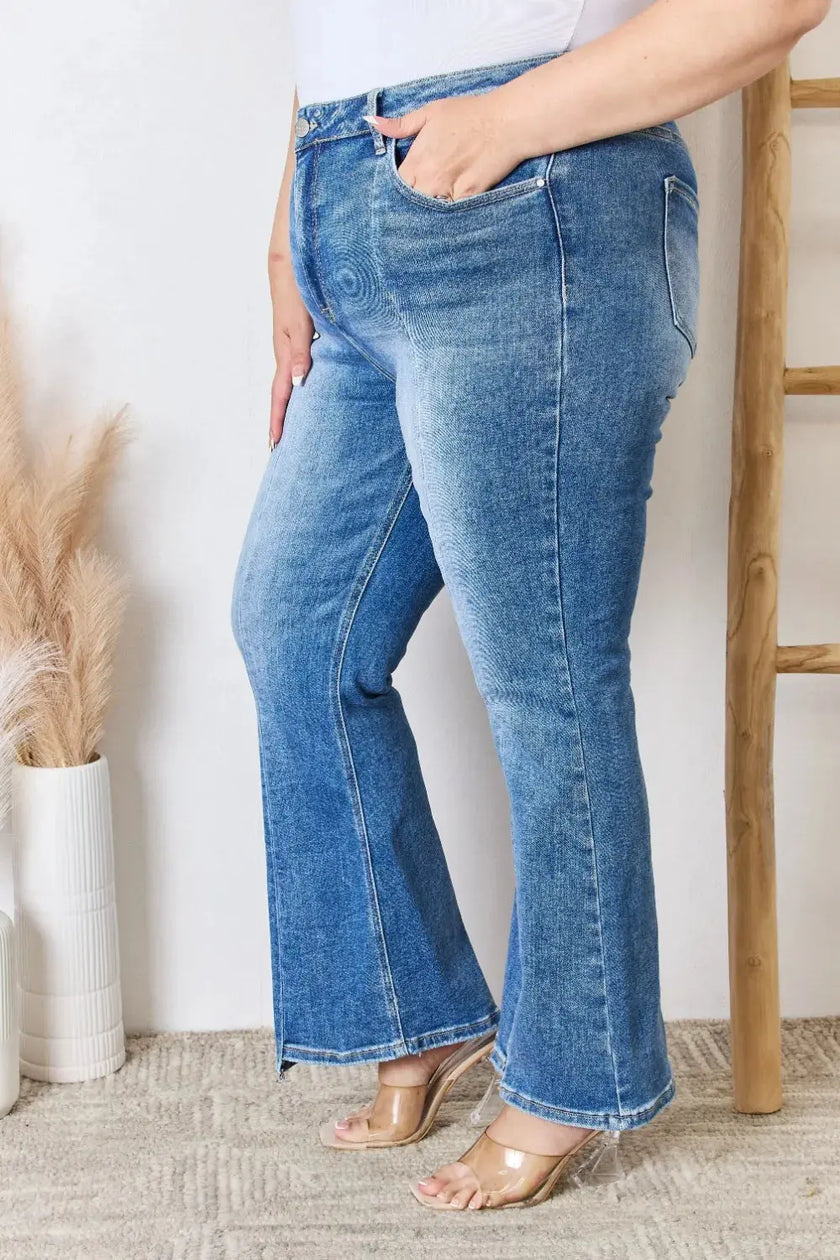 RISEN Full Size High Rise Ankle Flare Jeans  Style Ratio
