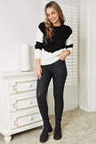 Woven Right Two-Tone Openwork Rib Knit Sweater  Style Ratio
