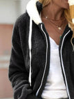 Full Size Cozy Fleece Zip-Up Hooded Jacket  Style Ratio