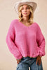 BiBi V Neck Sweater with Colorful Trim  Style Ratio