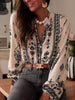 Printed Long Sleeve Blouse  Style Ratio