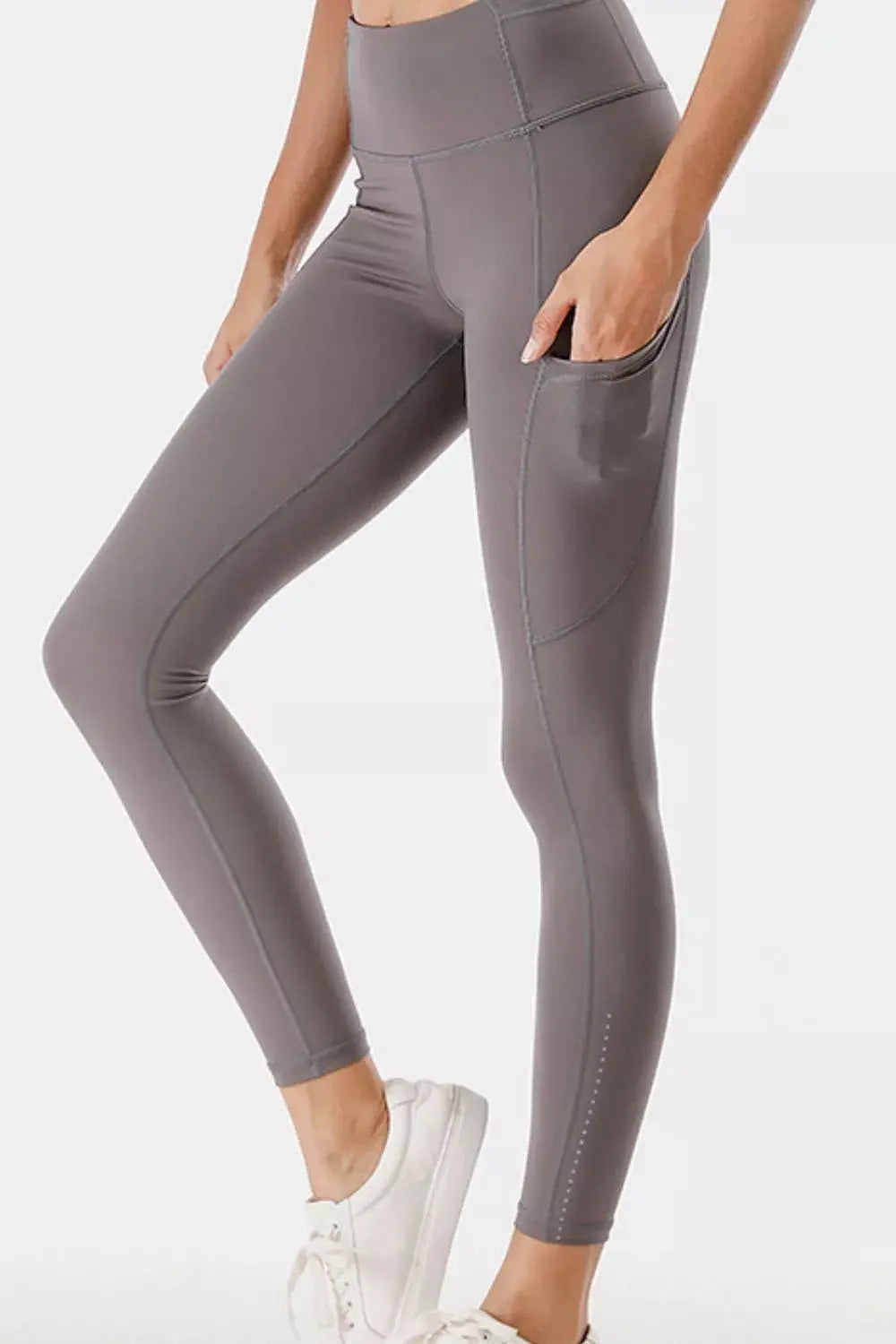 Full Size High-Waisted Active Leggings with Pockets  Style Ratio
