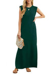 Full Size Slit Round Neck Sleeveless Maxi Tank Dress  Style Ratio