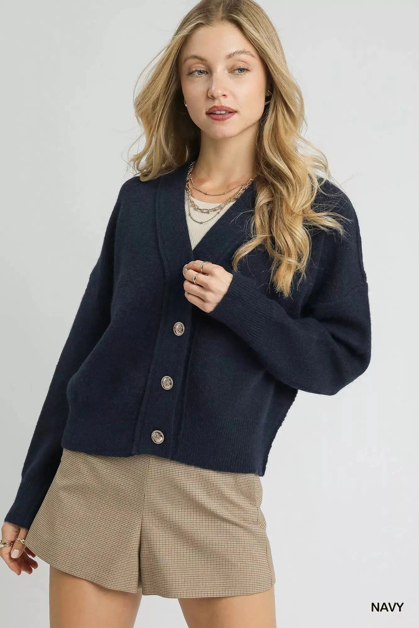 Umgee Button-Front Knit Cardigan  Style Ratio