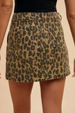 Annie Wear Leopard Denim Mini Skirt  Style Ratio