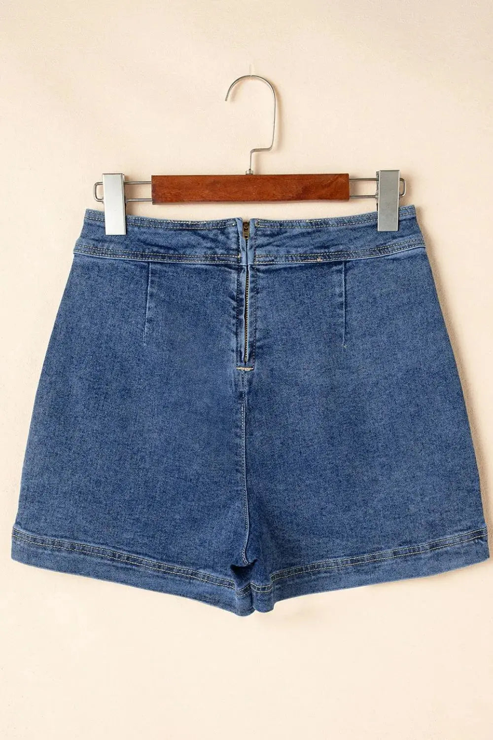 Asymmetrical Denim Skort with Pockets  Style Ratio