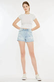 Kancan High Rise Repaired Mom Denim Shorts  Style Ratio