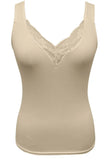 Full Size Lace Detail V-Neck Tank  Style Ratio