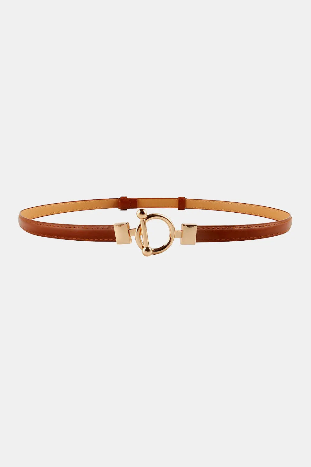 Toggle Buckle Skinny PU Belt  Style Ratio