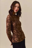 SO ME Stretched Jacquard Long Sleeve Top  Style Ratio