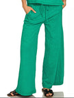 Zenana Cotton Slub Short Sleeve Tee and Pants Set  Style Ratio