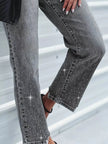 Rhinestone Embellished Cropped Jeans  Style Ratio