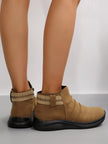 Pleated Side Zip Short Boots  Style Ratio