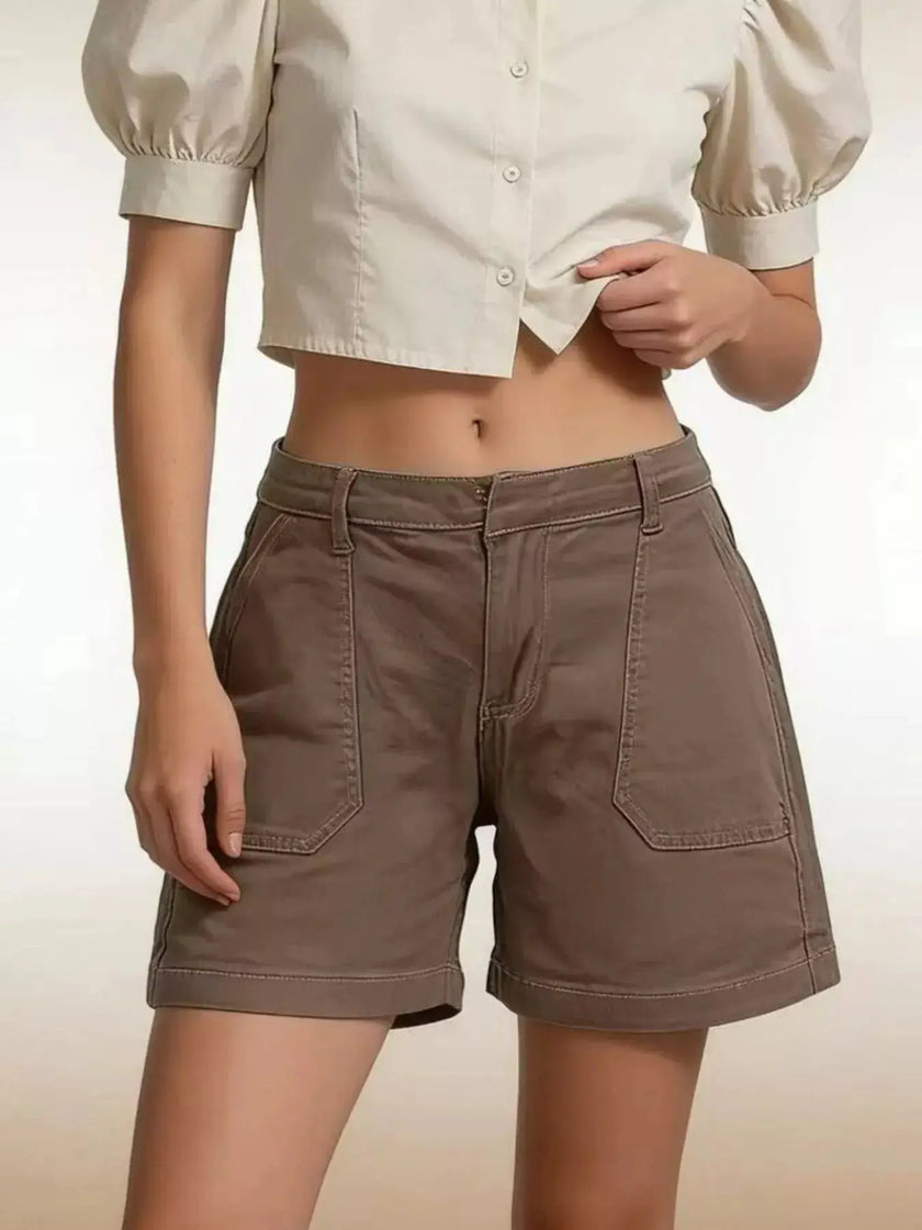 Pocketed Denim Shorts  Style Ratio