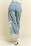 Davi & Dani Lace Applique Wide Leg Jeans  Style Ratio