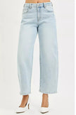 RISEN High Rise Crop Barrel Jeans  Style Ratio
