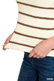 Zenana Round Neck Stripe Knit Tank Top  Style Ratio