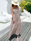 Striped Spaghetti Strap Casual Maxi Dress  Style Ratio