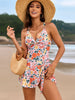 Twisted Front Crisscross Double Spaghetti Strap One-Piece Swimwear  Style Ratio