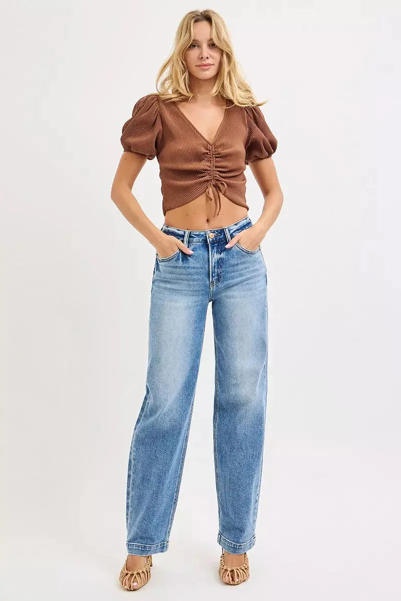 RISEN High Rise Wide Baggy Jeans  Style Ratio