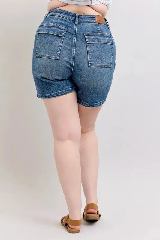 Judy Blue Full Size High Rise Denim Shorts  Style Ratio