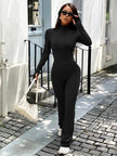 Zip Up Long Sleeve Outerwear and Pants Active Set  Style Ratio