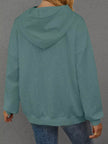 Full Size Embossed Lettering Casual Hoodie  Style Ratio