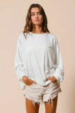 BiBi Loop Terry Pull Over With Cut Edge Band  Style Ratio
