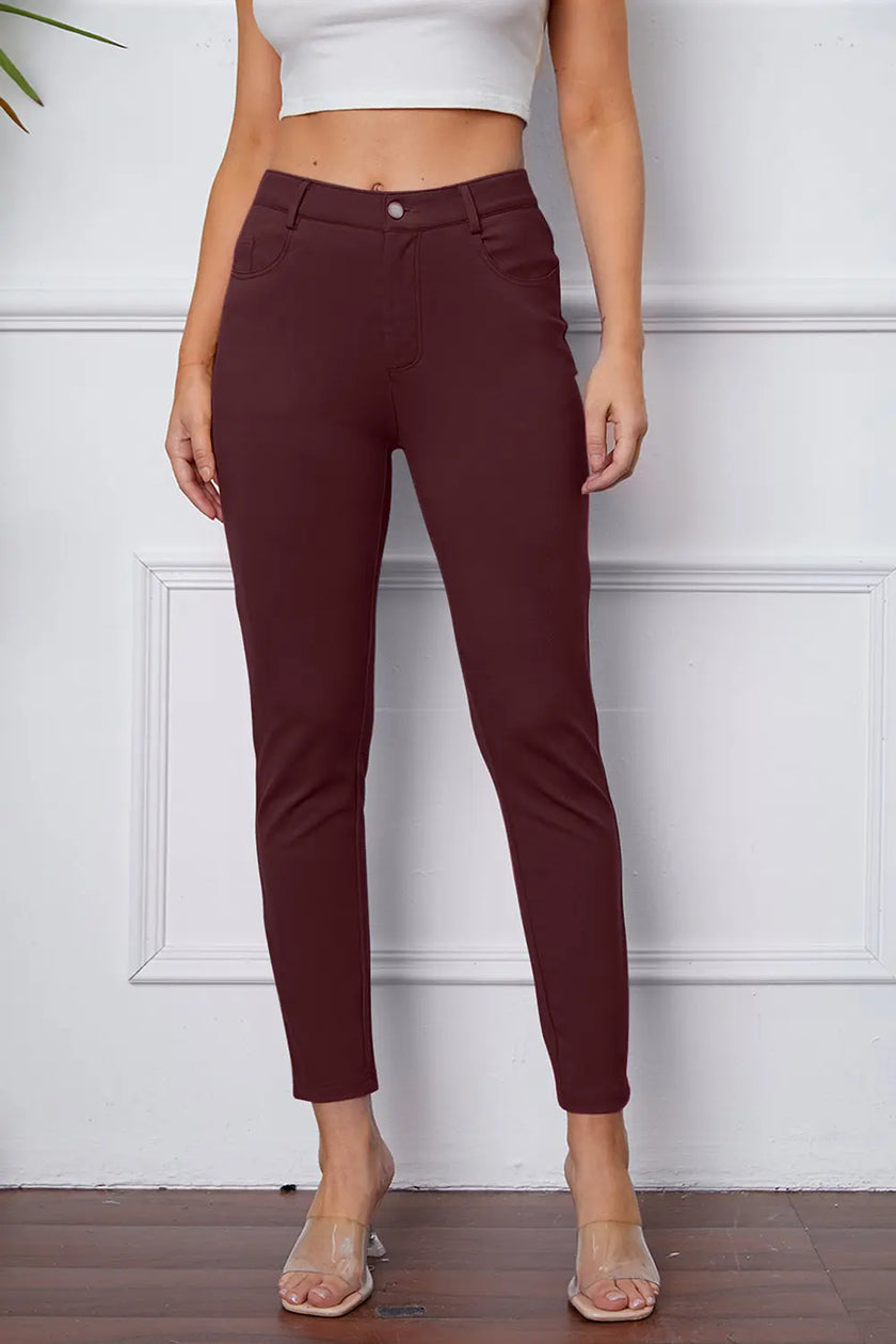 Basic Bae Stretchy Stitch Pants  Style Ratio