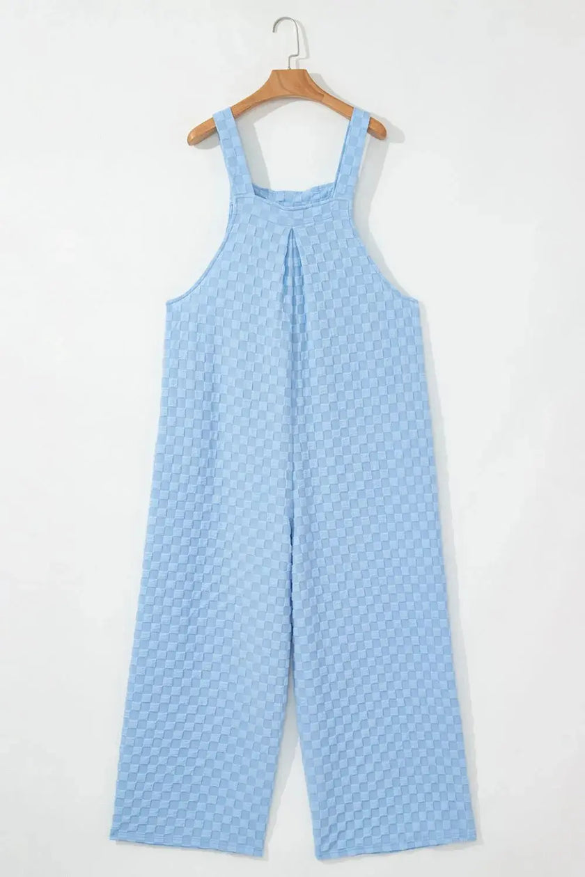 Checkered Pocketed Jumpsuit  Style Ratio