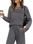 Full Size Long Sleeve Round Neck Top and Pants Set  Style Ratio
