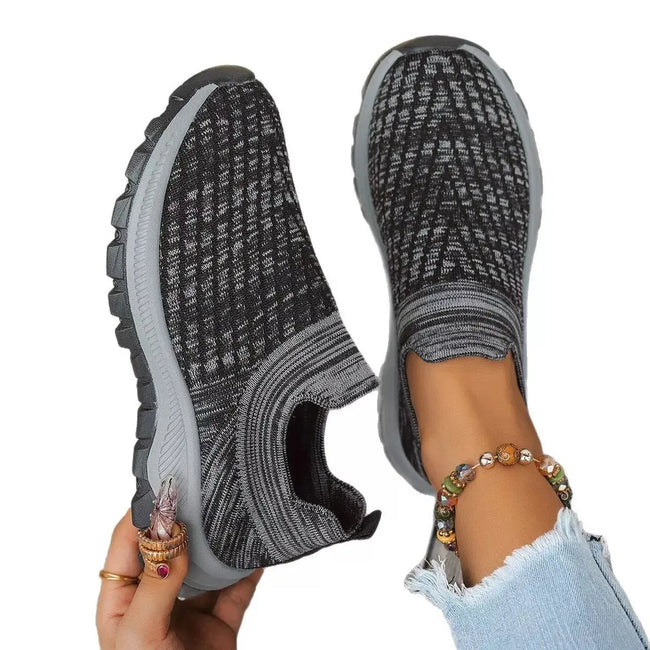 Round Toe Mesh Slip-Ons  Style Ratio