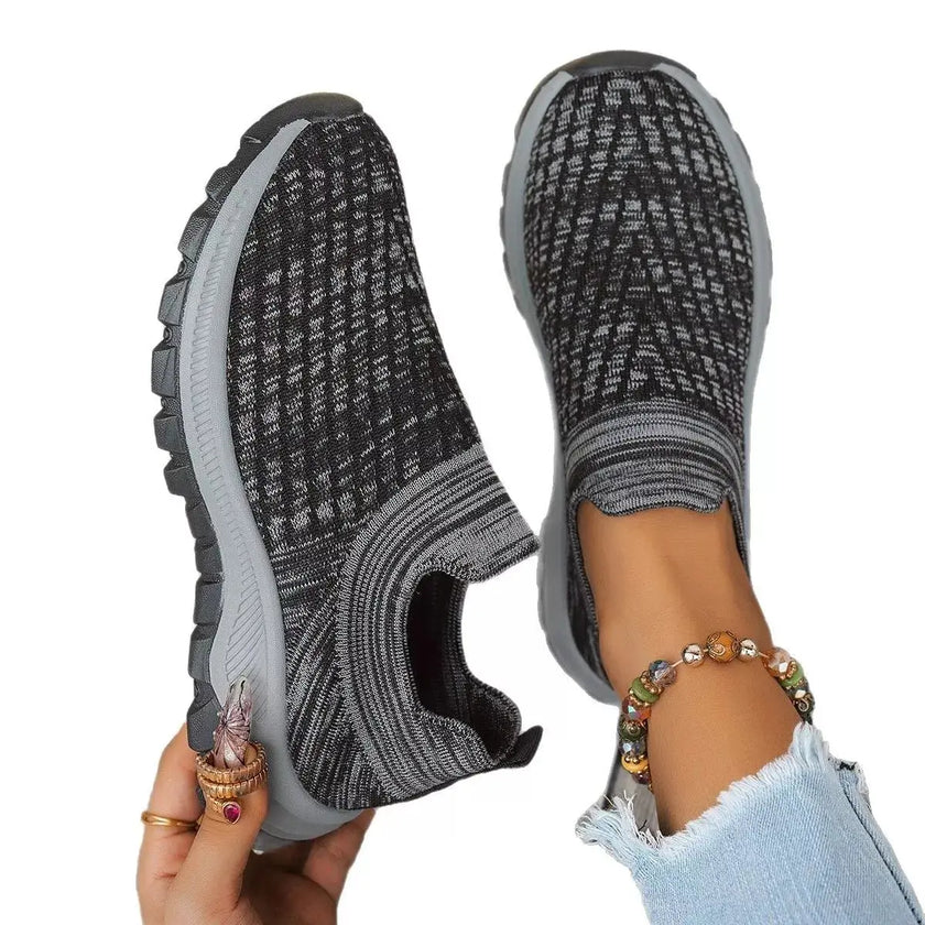 Round Toe Mesh Slip-Ons  Style Ratio