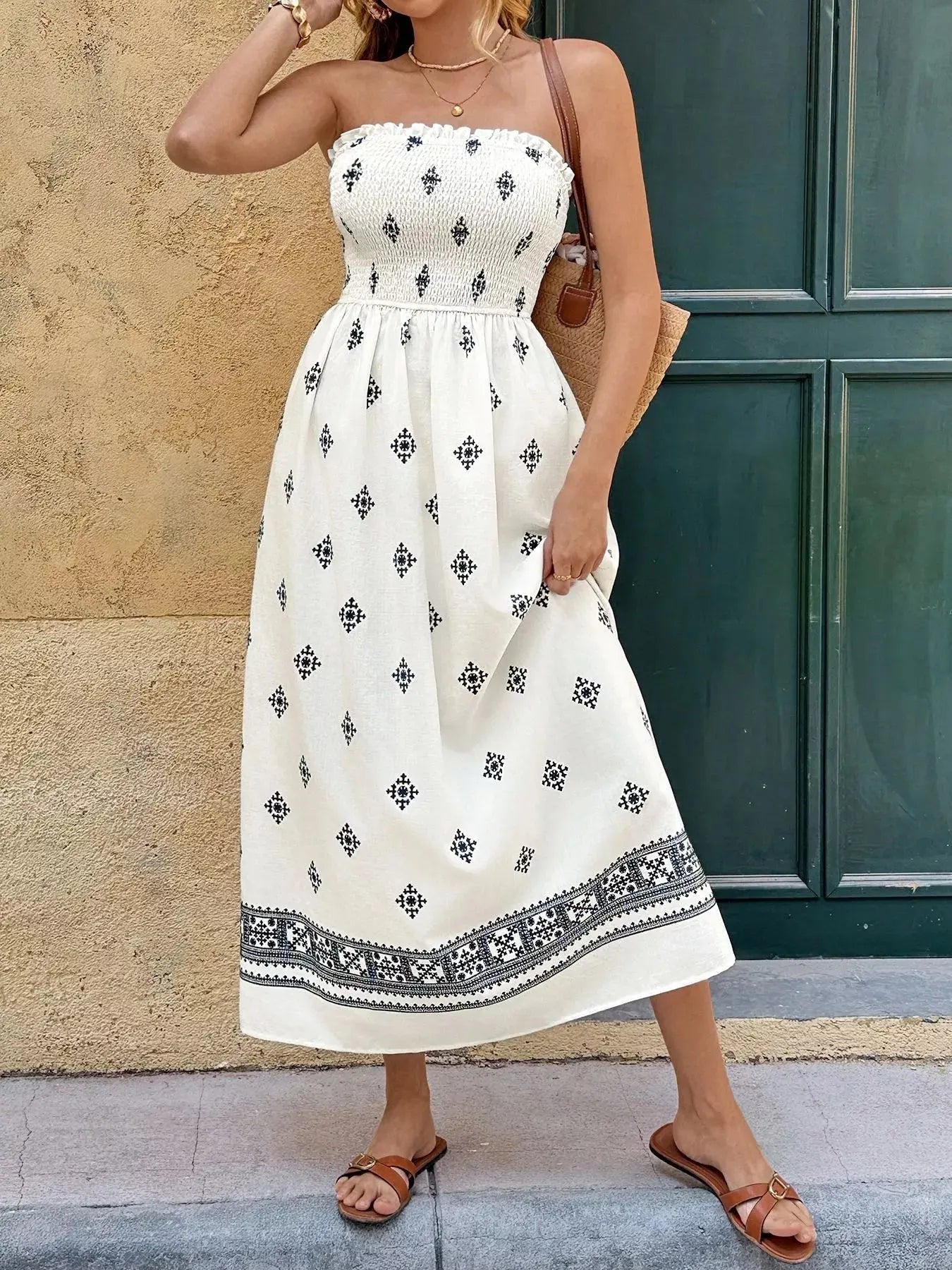 Smocked Tube Midi Dress  Style Ratio