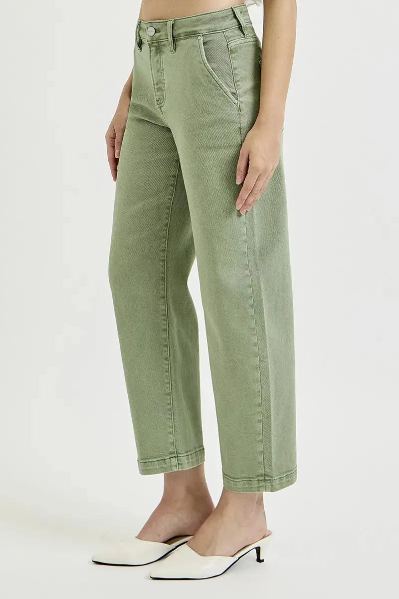 RISEN Tummy Control High Rise Crop Barrel Jeans  Style Ratio