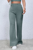 Basic Bae Full Size Ribbed High Waist Flare Pants  Style Ratio