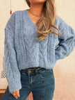 Cable Knit Button-Up Cardigan  Style Ratio