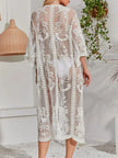 Lace Detail Open Front Longline Cover-Up  Style Ratio