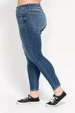 Judy Blue Full Size High Rise Button Fly Skinny Jeans Plus Size  Style Ratio