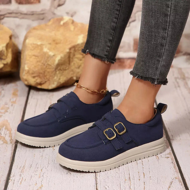 Buckle Accent Casual Loafers  Style Ratio