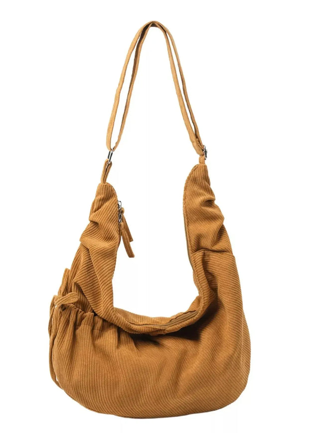 Corduroy Drawstring Crossbody Bag  Style Ratio