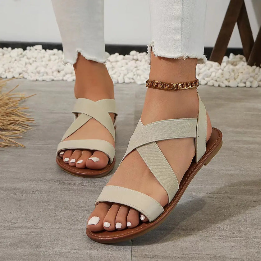 Open Toe Crisscross Sandals  Style Ratio